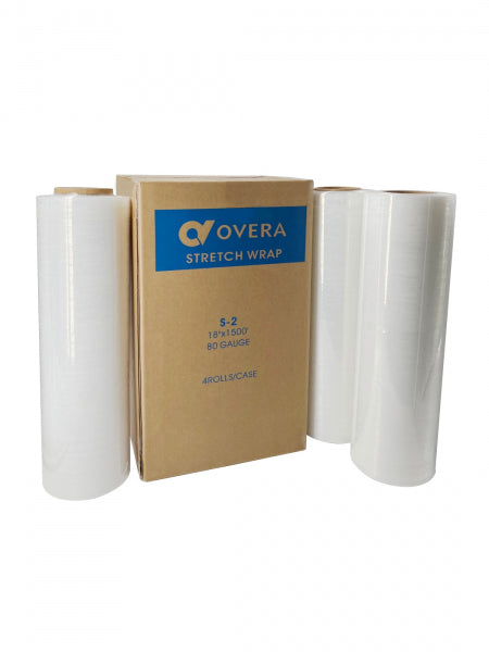 Clear Stretch Wrap 80-Gauge 18 in. x 1500 ft.
