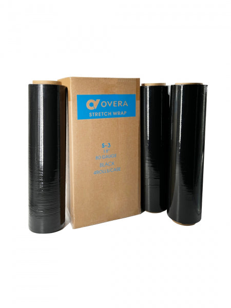 Black Stretch Wrap 80-Gauge 18 in. x 1000 ft.